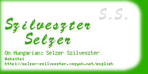 szilveszter selzer business card